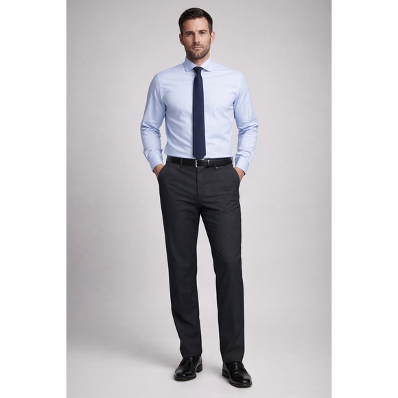 Ermenegildo Zegna Other - Ermenegildo Zegna Mens Charcoal Gray Stretch Wool 5 Pocket Trousers Size 36